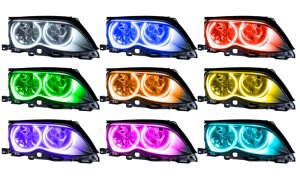 BMW 3 Series Headlight Assemblies - ORACLE Lighting - ColorSHIFT with 2.0 Controller - Black - `02-`05 BMW 3 Series Headlight Assemblies - ORACLE Lighting - ColorSHIFT with 2.0 Controller - Black - `02-`05